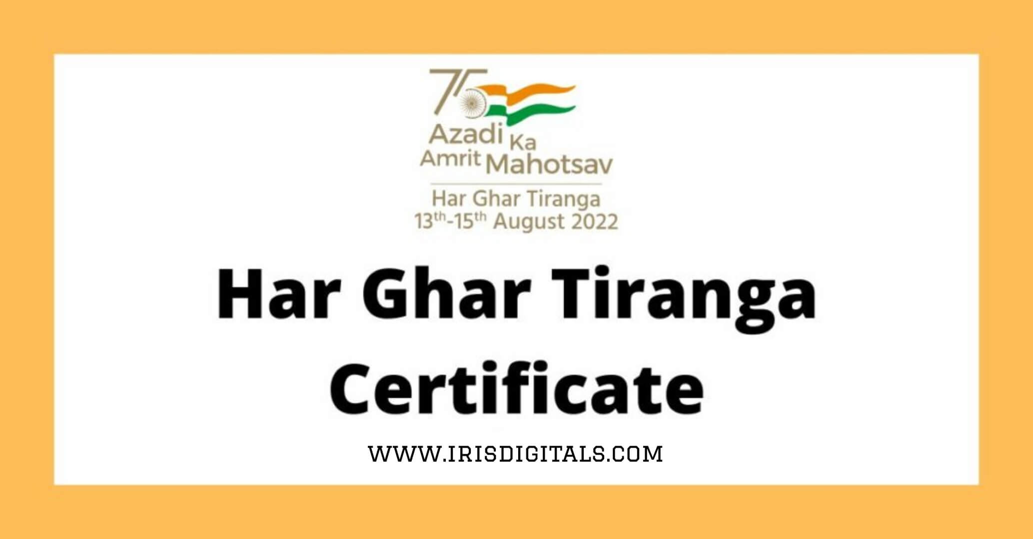 Har Ghar Tiranga Certificate Online Registration rashtragaan.in