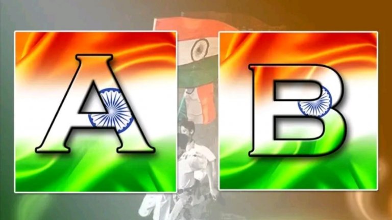 Indian Flag Alphabet letters