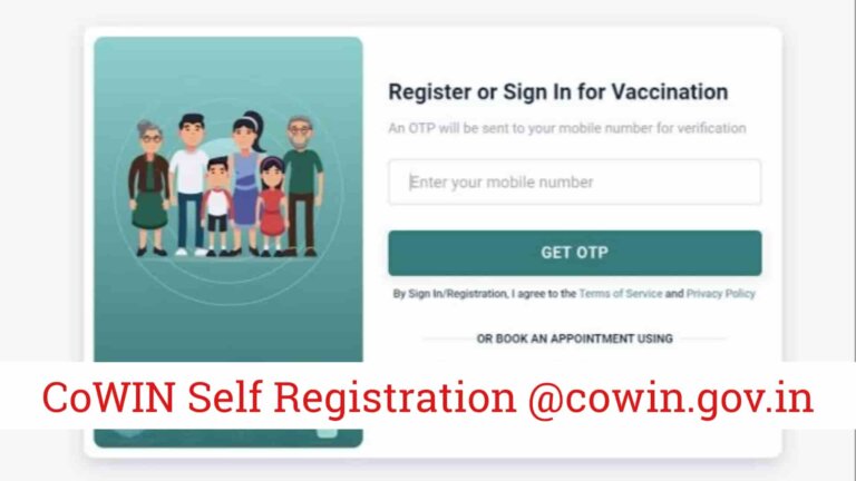 CoWIN Self Registration @cowin.gov.in